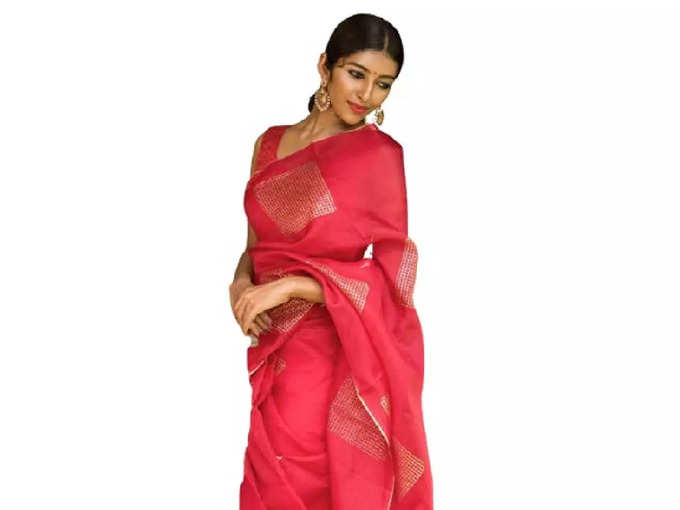 Naishu Trendz Women&#39;s Kanjivaram Pure Banarasi Silk Jacquard Kanchipuram Pattu Saree With Un-Stiched Blouse