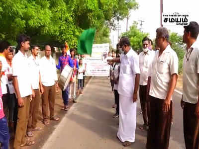 முதல்வருக்கு நன்றி தெரிவிக்கும் விதமாக சிலம்ப ஊர்வலம்!