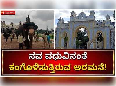 ಮೈಸೂರು ದಸರಾ: ನವ ವಧುವಿನಂತೆ ಕಂಗೊಳಿಸುತ್ತಿರುವ ಅರಮನೆ!