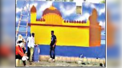 दिल्ली में अंडरपास की दीवार पर बनाई जा रही थी दरबार साहिब की पेंटिंग, DSGPC के विरोध के बाद काम रोका