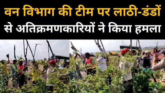 Sheopur News : श्योपुर में अतिक्रमण रोकने पहुंची वन विभाग की टीम पर लाठी-डंडों से हमला, सामने आया वीडियो