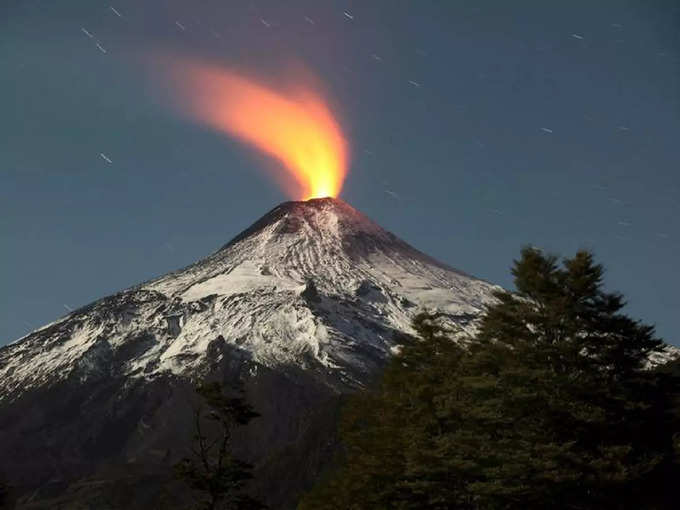 विलारिका ज्वालामुखी, चिली - Villarrica Volcano, Chile in Hindi