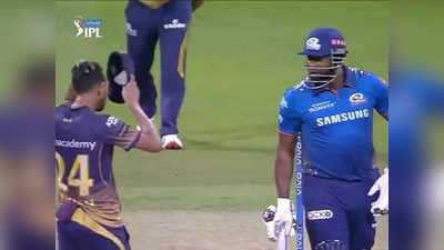 MI vs KKR IPL 2021: प्रसिद्ध कृष्णा पर गुस्सा हुए कायरन पोलार्ड, इस हरकत पर दिखाई आंख