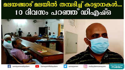 മലയങ്ങാട് മലയില്‍ തമ്പടിച്ച് കാട്ടാനകള്‍....10 ദിവസം പറഞ്ഞ് ഡിഎഫ്ഒ