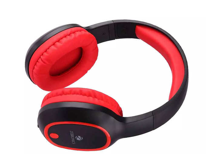 ZEBRONICS Zeb-Thunder Wireless Bluetooth Over The Ear Headphone with Mic (Red)