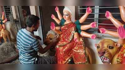 Navratri 2021: योगी सरकार ने दी नवरात्र में देवी पंडाल सजाने की अनुमति, मूर्ति कारोबारियों के खिले चेहरे