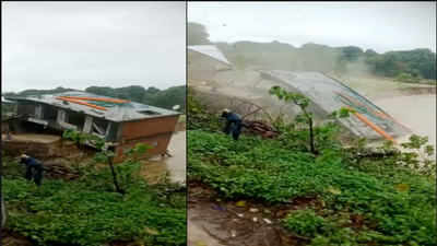 Video: देवरिया में नदी की तेज कटान में विलीन हो गई दो मंजिला इमारत 