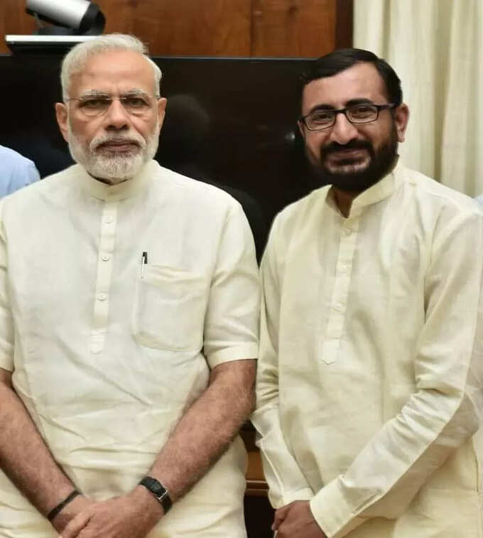 bhanushali with pm modi