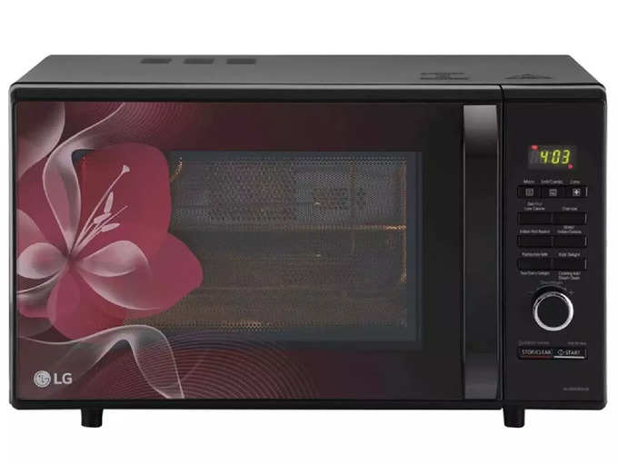 LG 28 L Charcoal Convection Microwave Oven (MJ2886BWUM, Floral, Diet Fry, With Starter Kit)