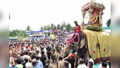 ಶ್ರೀರಂಗಪಟ್ಟಣ ದಸರಾ ಉದ್ಘಾಟನೆ ವೇಳೆ ವ್ಯಗ್ರನಾದ ‘ಗೋಪಾಲಸ್ವಾಮಿ’ ಆನೆ!