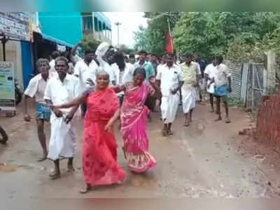 திமுக வெற்றி... மகிழ்ச்சியில்சார்பட்டா நடனமாடிய மூதாட்டிகள்!