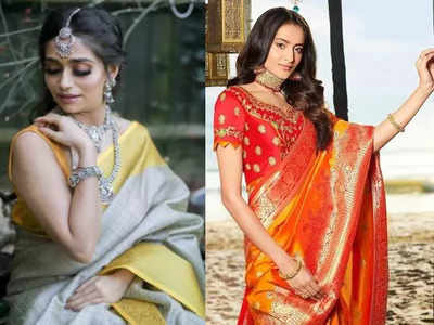 குறைந்த விலையில் அமேசானில் கிடைக்கும் அழகான Womens designer sarees!