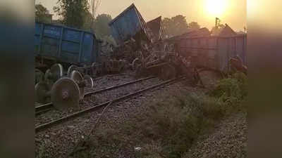 कानपुर देहात में डिरेल हुई मालगाड़ी, कई वैगन पलटे, बाधित हुआ दिल्ली-हावड़ा रेल रूट