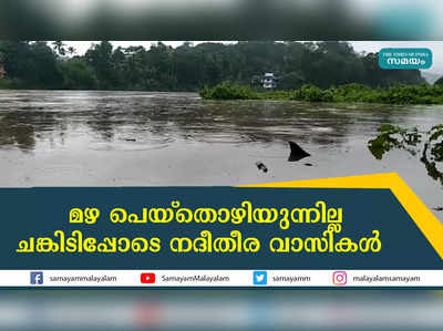 മഴ പെയ്തൊഴിയുന്നില്ല; ചങ്കിടിപ്പോടെ നദീതീര വാസികൾ