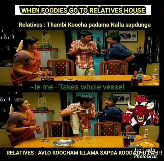 நீங்க பெரிய Foodie-யா? இந்த மீம்ஸ் எல்லாம் மறக்காம பாருங்க...