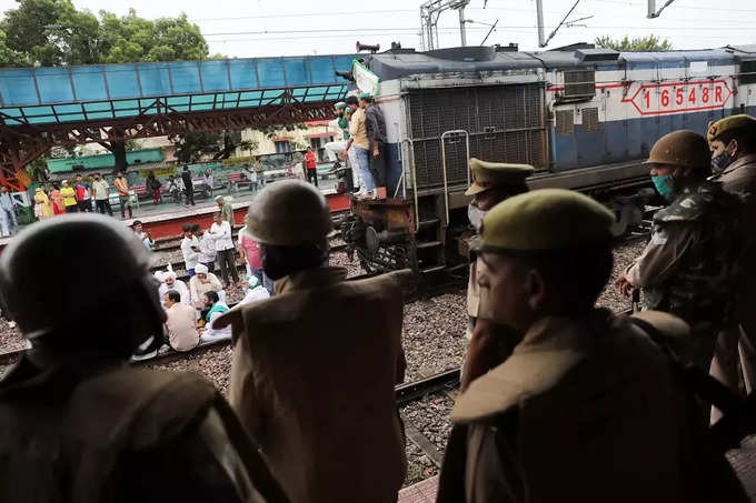 रेल रोको : मोदीनगर, उत्तर प्रदेश