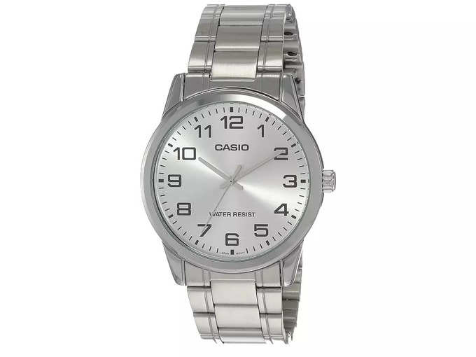 Casio Enticer Men&#39;s Analog Silver Dial Watch-MTP-V001D-7BUDF (A1082)
