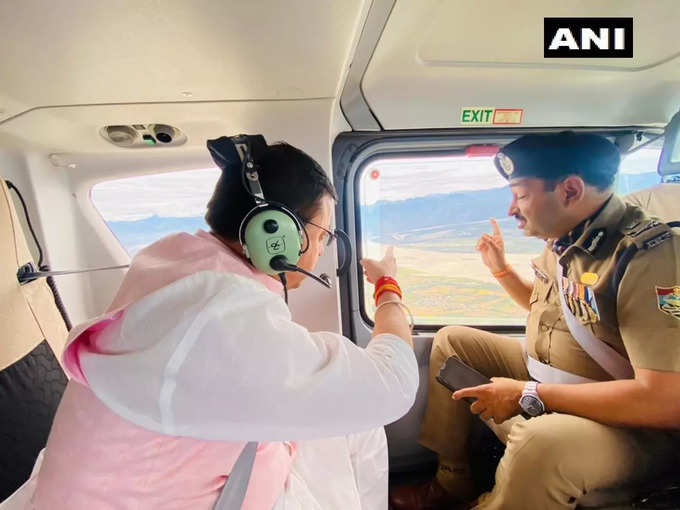 मुख्यमंत्री पुष्कर सिंह धामी ने किया हवाई सर्वेक्षण