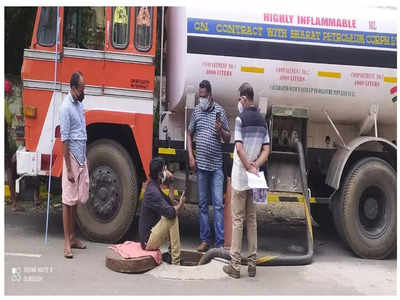 ഗുരുവായൂര്‍ അഴുക്കുചാല്‍ പദ്ധതി സജ്ജമായി: 1,80,000 ലിറ്റര്‍ വെള്ളമൊഴുക്കിയ പരീക്ഷണം വിജയകരം