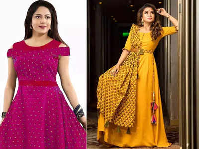 திருவிழாக்களில் உங்கள் அழகை அதிகரிக்க இந்த Womens gowns வாங்குங்கள்.