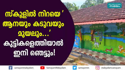 സ്കൂളിൽ നിറയെ ആനയും കടുവയും മുയലും...; കുട്ടികളെത്തിയാൽ ഇനി ഞെട്ടും!