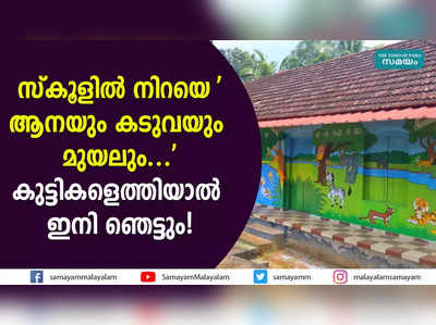 സ്കൂളിൽ നിറയെ ആനയും കടുവയും മുയലും...; കുട്ടികളെത്തിയാൽ ഇനി ഞെട്ടും!