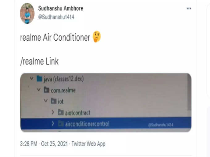 Realme Air Conditioner TWEET