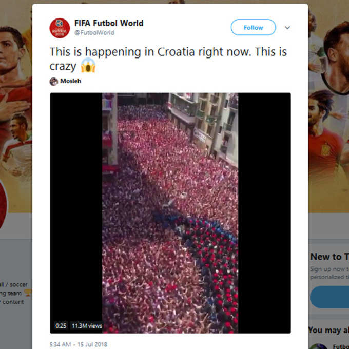 क्रोएश‍िया की जीत पर उमड़े लाखों समर्थक!