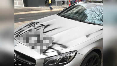 महिला ने 2Cr की गाड़ी पर लिखी गालियां, फिर बैट से तोड़ी