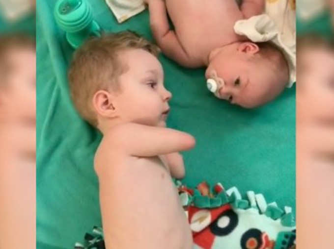 Watch: Baby Brother Helps Crying Sister With Pacifier Video Goes Viral For Heart-Melting Reason