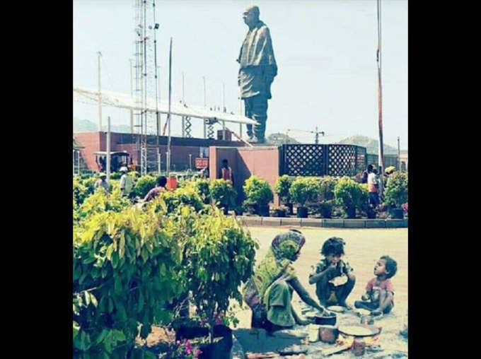 photoshoped image of Statue of Unity circulated on social media days before inauguration