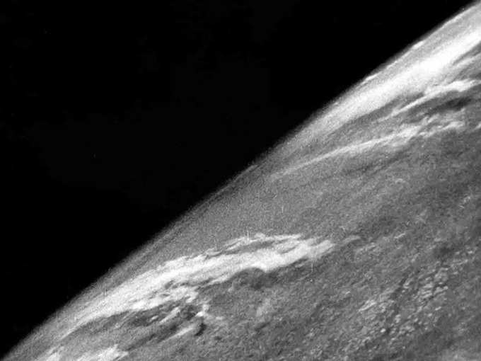 FIRST PHOTO OF EARTH FROM SPACE