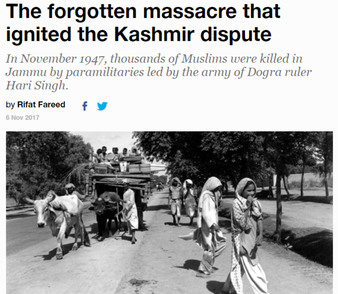 image of refugees moving from Amritsar to Lahore used to claim RSS killed Muslims in Jammu Kashmir