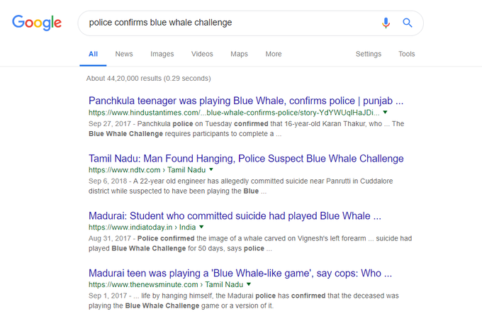 Truth behind viral WhatsApp message warning about Blue Whale Challenge 