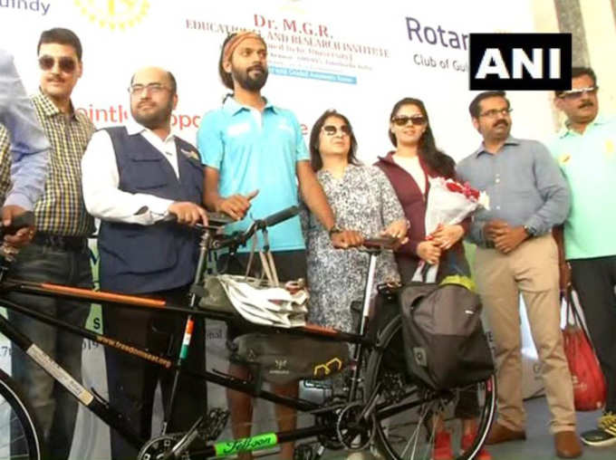 35 Year Old Naresh Kumar Is Cycling From Chennai To Germany To Raise Awareness