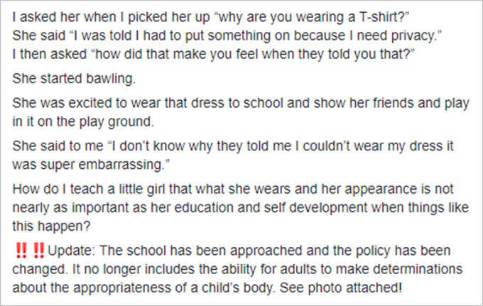 School Asks 5 Year-Old Girl Wearing To Cover Up Mother Taught School A Necessary Lessons