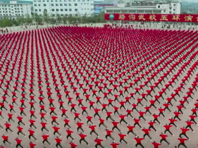 Shaolin Kung Fu in China seen from space is incredible. Viral video wins internet