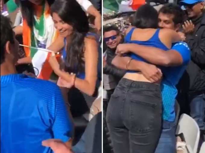 Indian Fan Proposes Girlfriend During India vs Pakistan World Cup Match Video Goes Viral