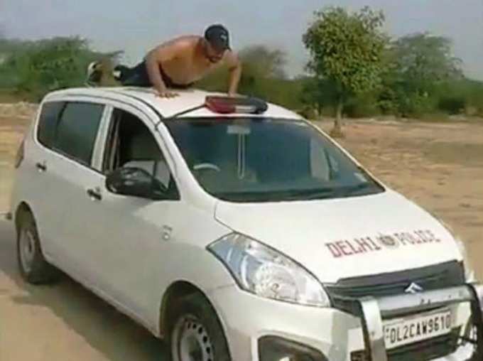 TikTok User Does Push-Ups On A Moving Delhi Police Van To Make Viral Video