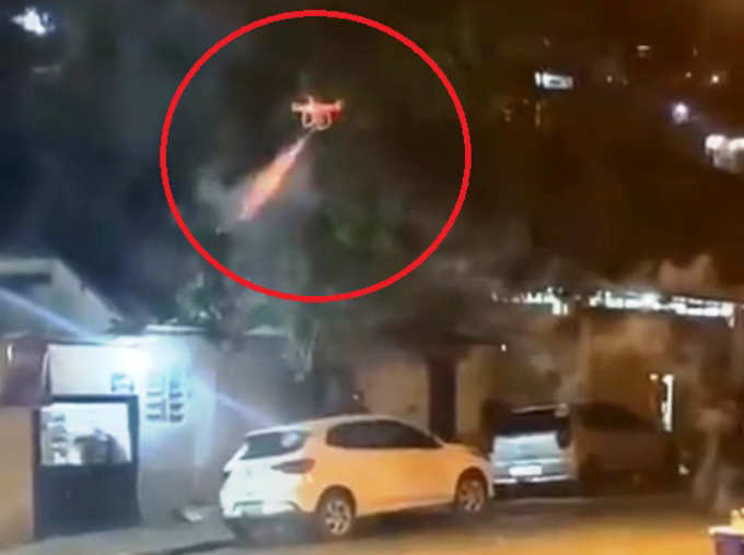 Annoyed by loud music man uses drone to hit neighbors with fireworks