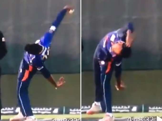 This Unusual Bowling Action of Kevin koththiigoda Stunned Everyone Twitter Reaction