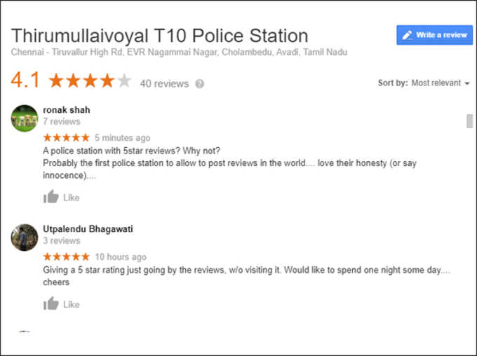 This Tamilnadu Police Station is A 5 Star Must Visit Destination on Google Review But Why