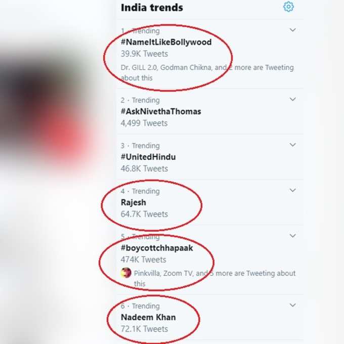 Chhapaak trends on Twitter and no its screen villain is neither Nadeem Nor Rajesh