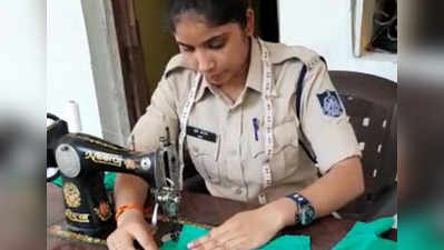 पुलिस की ड्यूटी के बाद घर जाकर बनाती हैं मास्क, लोगों ने किया सलाम!