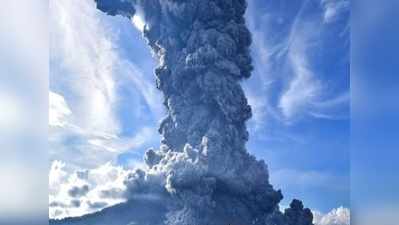 इंडोनेशिया में फटा ज्वालामुखी, 5Km तक अंधेरा छा गया