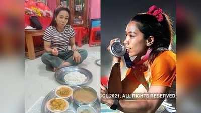 2 वर्षों बाद मीराबाई चानू ने खाया घर का खाना, लोगों को सादगी से हुआ प्यार