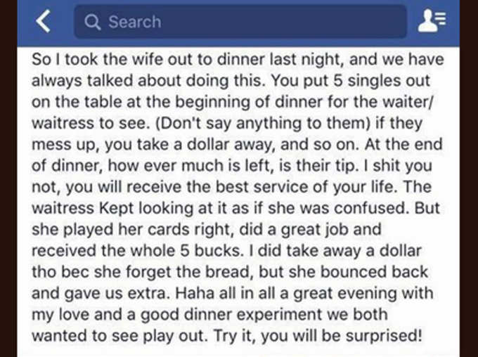 American Mans Disgusting Tip For Waitress Goes Viral News in Hindi