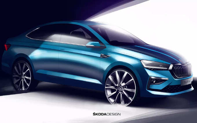 Skoda Slavia Exterior Sketch