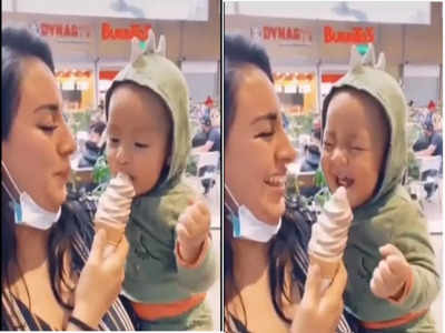 आइस क्रीम खाते इस बच्चे की Smile देख आपका भी दिल पिघल जाएगा, सोशल मीडिया पर वायरल हुआ वीडियो!
