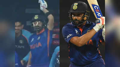 Rohit Sharma Six: रोहित शर्मा ने जड़ा ऐसा धांसू छक्का, गेंद सीधे पहुंची डगआउट में बैठे विराट के पास
